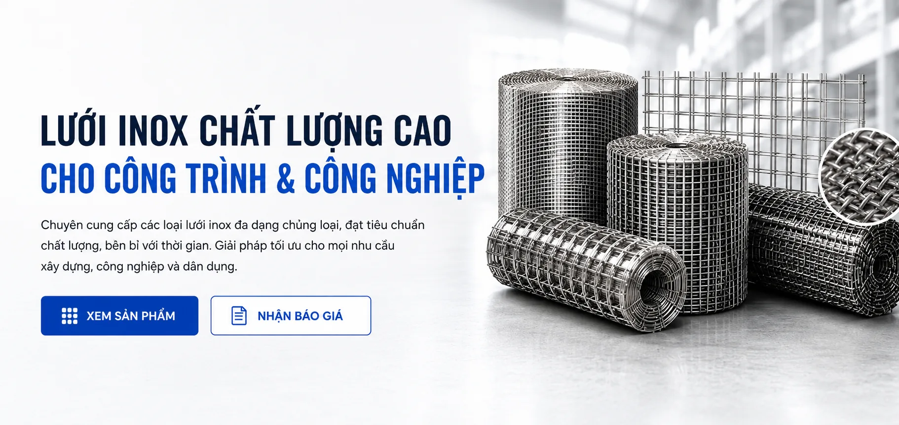 Banner lưới inox