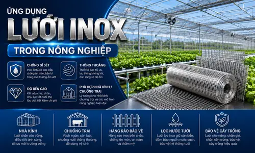Ứng dụng lưới inox trong nông nghiệp
