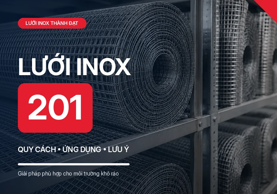Lưới inox 201 là gì? Quy cách, ứng dụng và trường hợp nên sử dụng 1 luoi inox 201 quy cach ung dung