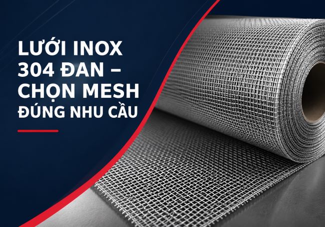 Lưới inox 304 đan: Quy cách mesh và cách chọn theo mục đích sử dụng 1 luoi inox 304 dan quy cach mesh