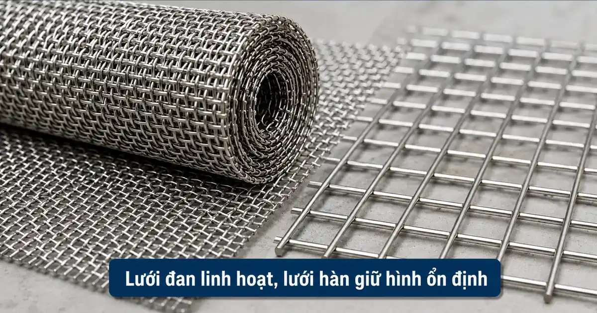 Lưới inox 316: Đặc điểm, quy cách và môi trường sử dụng phù hợp 2 lưới inox 316 dùng cho môi trường cần đánh giá độ ẩm, muối và tác nhân ăn mòn