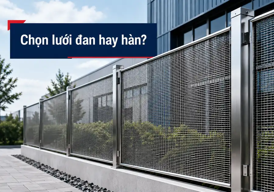 Lưới inox làm hàng rào: Nên chọn lưới đan hay lưới hàn? 1 luoi inox lam hang rao featured 1