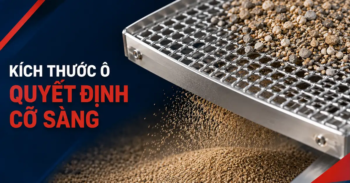 Lưới inox sàng cát nên chọn kích thước ô và độ dày sợi thế nào? 2 Lưới inox sàng cát với kích thước ô phù hợp vật liệu cần phân loại