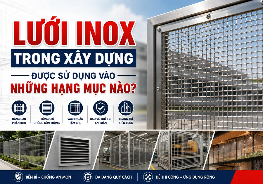Lưới inox trong xây dựng được sử dụng vào những hạng mục nào? 1 luoi inox trong xay dung featured